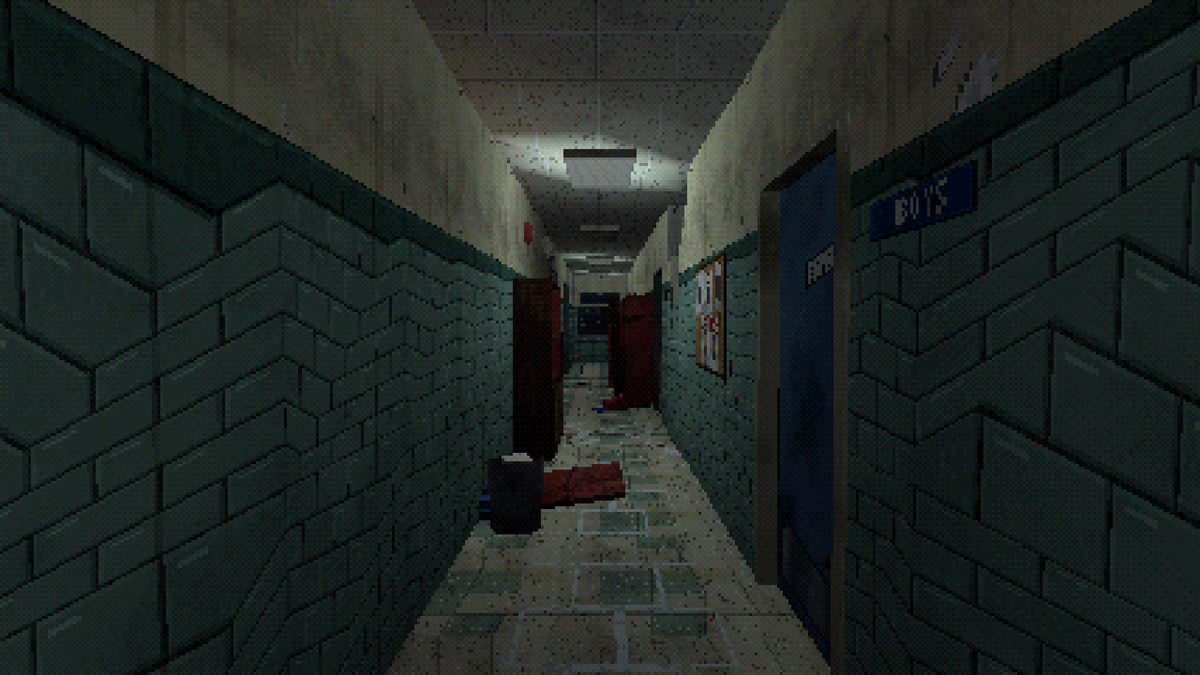 HeyHeyThereeee's tweet photo. Resident Evil's door animations weren't only there for suspense: while the door creaked open, the PS1 was reading the next room off the disc.

Eleven PS1-style horror interiors, mansion to hospital, with furniture and props: https://t.co/S299yXC84o
#PSX #gamedev https://t.co/JI9LffPSzj