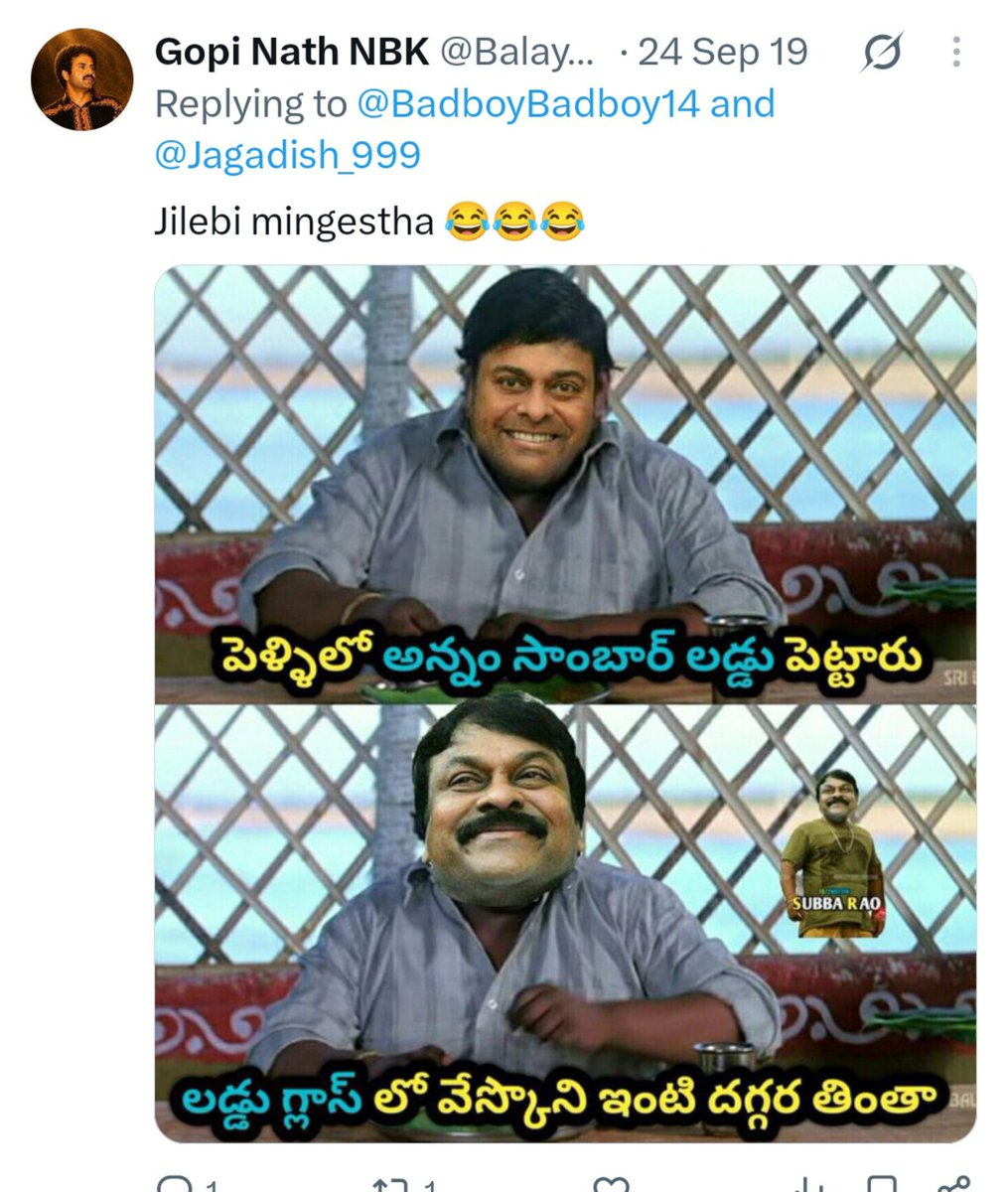 Rolexbabuog's tweet photo. @Balayya_Garu @KChiruTweets Rey @MokshNandamuri nee Ayya Fan
Vededho neethulu chepthunnadu vedu asalu morphs ey veyanattu Mental Lanja koduku https://t.co/kVPB5fWBoR