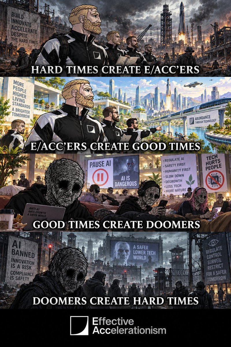 beffjezos's tweet photo. Know the cycle.
Break the doom loop.
Create boom times.
e/acc https://t.co/fJ9aAKcx9e