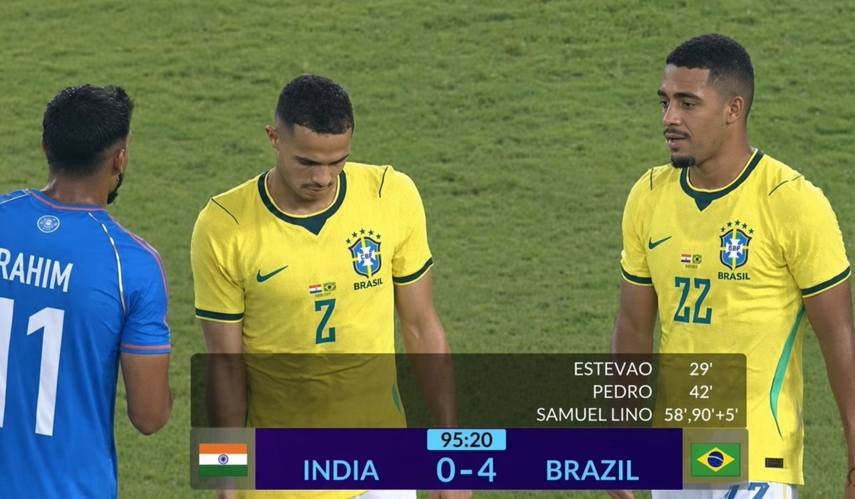 mufaddal_vohra's tweet photo. 🚨 BRAZIL BEAT INDIA 4-0. 🚨 https://t.co/A2uH3SEXwH