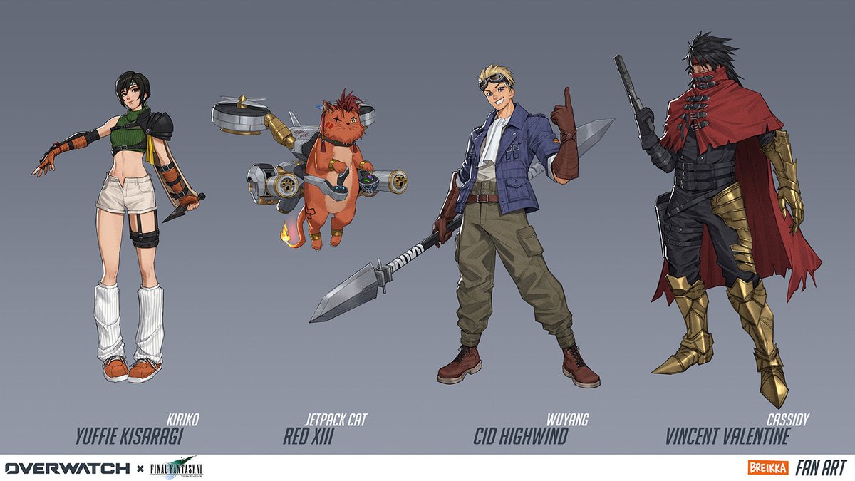 breikka's tweet photo. Part 2 of my personal picks if they ever do an OW x FF7 Collab 😃
#FinalFantasyVII #Overwatch #OverwatchFanart https://t.co/zQEtVHNF9i