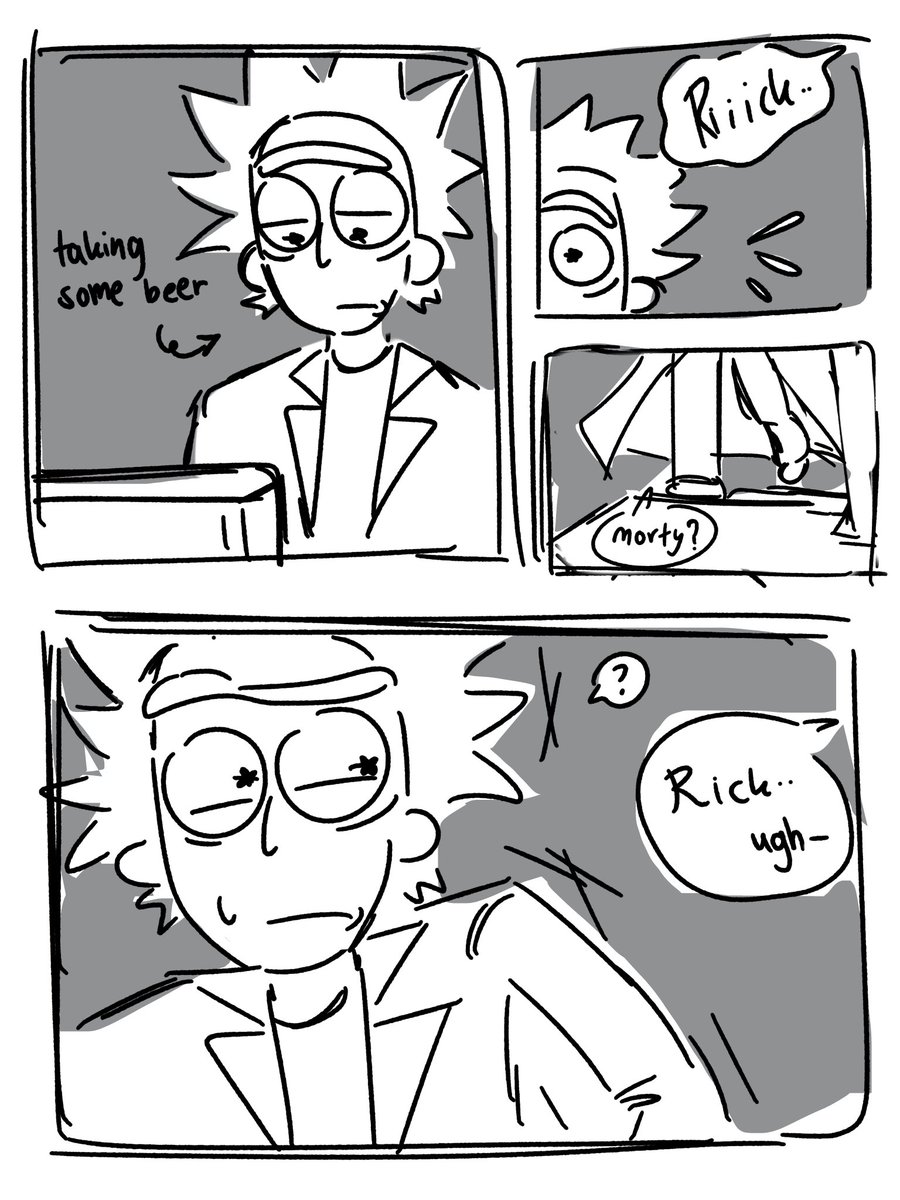 bonbonmura's tweet photo. d2 of kinktober. kinda late so i did some sloppy comic. 
— embarrassment #rickorty https://t.co/cOLEGA6Ehs