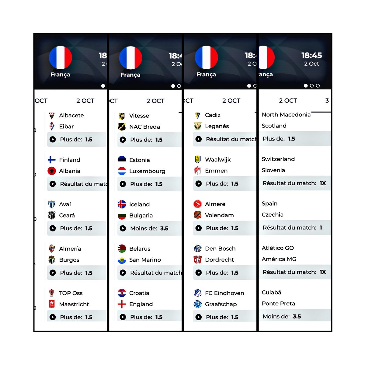 Scoreexactfoot2's tweet photo. PRONOSTIC INTERNATIONAUX ⚽️

…Voici quelques pronostics mondiaux du jour , combinés pas plus de 𝟴 matchs et tapez dedans 🤝💰

Chaîne WhatsApp 👇
👉 https://t.co/igRnCd1Oyt https://t.co/eJl2utjevP