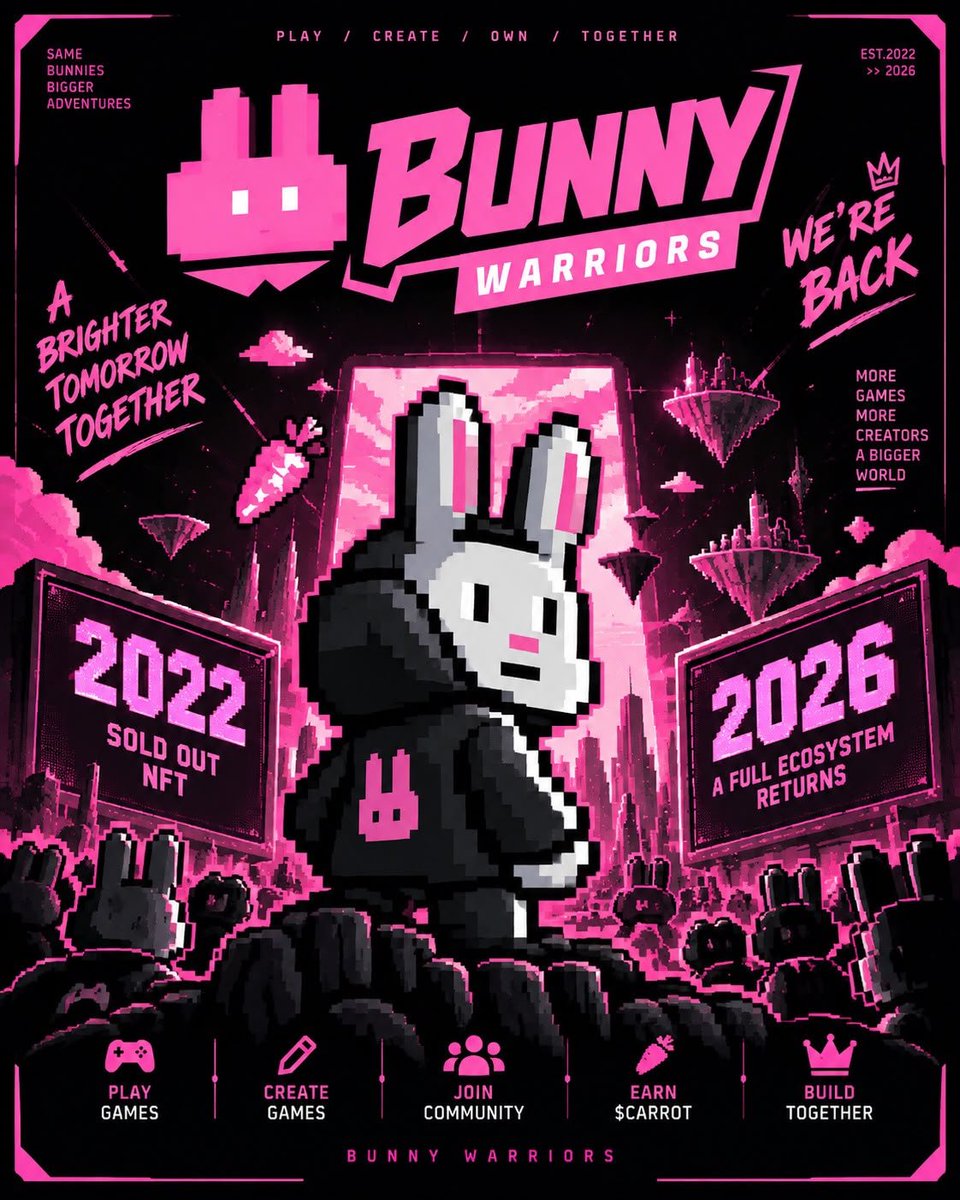 sooncoca0's tweet photo. Bunny Warriors NFT WL 등록하기 

이번 미션 허브에서 쌓은 포인트가 10월 6일 신규 NFT 민트의 WL 자격 심사에 반영

- 텔레그램 250P
- 사전등록 75P
- X / 인스타 팔로우,좋아요 각 25P
- 링크 포함 포스팅 250P

https://t.co/oUASVx6Q7A https://t.co/0pdVOFKEdu