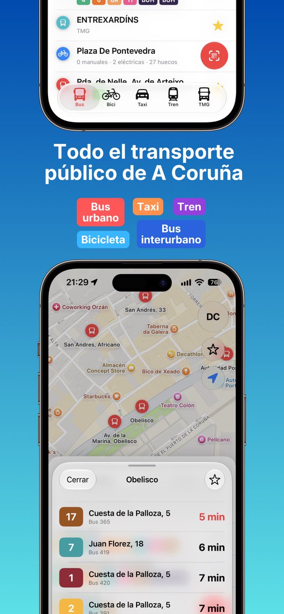 darsenatp's tweet photo. ¡Dársena 1.5 ya está disponible!

Esta actualización completa las funcionalidades básicas de la app para que moverte por #ACoruña sea fácil y rápido:

➡️ Mejoras en bus urbano, bicis, taxis, trenes y bus interurbano
📱 Compatible con iOS 17+

⬇️⬇️⬇️ Hilo con lo que cambia ⬇️⬇️⬇️ https://t.co/8WI4jQvzMg