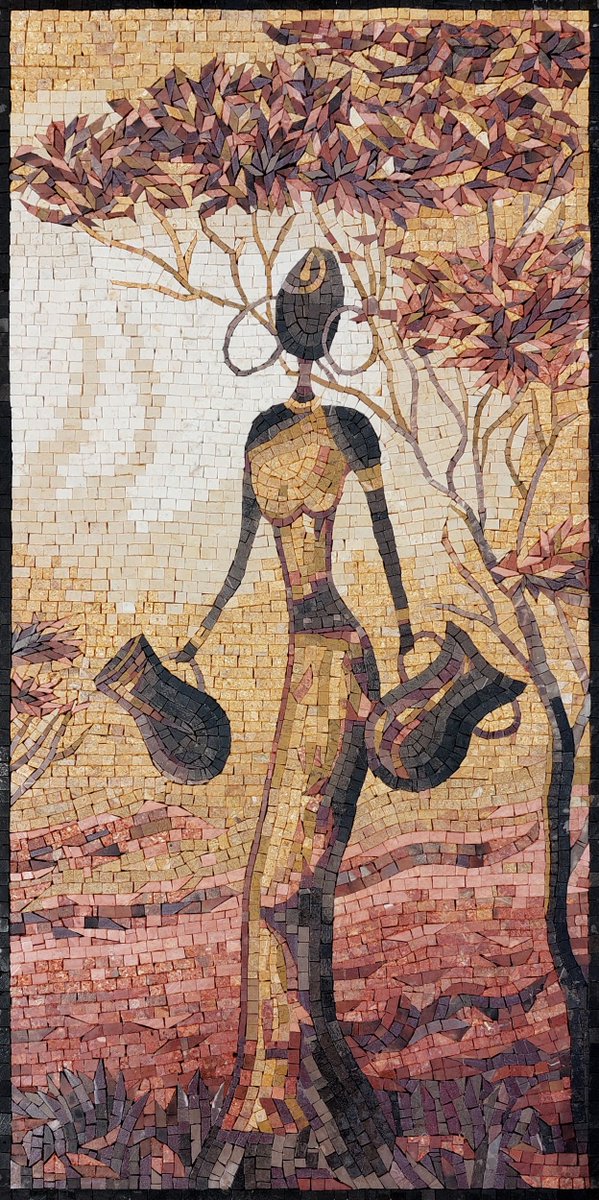 mosaicnatural's tweet photo. A mysterious story captured in mosaic. ✨🌿 A woman carries water pitchers beneath a golden sun, surrounded by warm yellow and soft dark pink tones.
What story do you imagine when you look at this scene?
https://t.co/XCxnfifn6r
#MosaicArt #WallArt #WomenInArt #HandcraftedArt #HomeDecor #ArtLovers