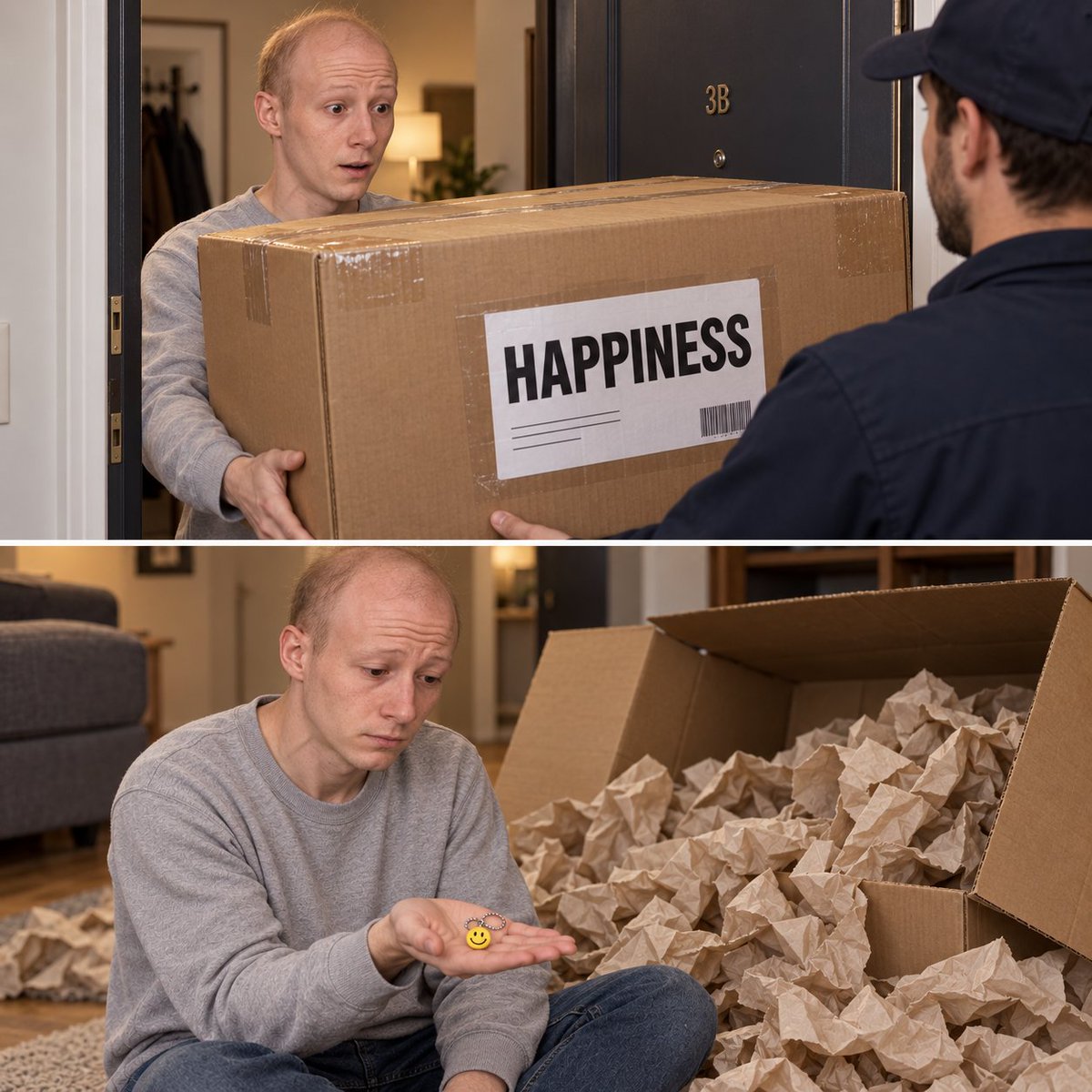 FeelsGuyOnSol's tweet photo. $WOJAK ordered happiness. Most of it was packaging. https://t.co/q55wG5BxZA