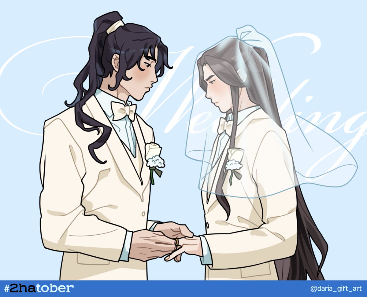 daria_gift_art's tweet photo. #2hatober Day 3: Wedding
I just wanted to draw them in suits х)

#2hatober2026 #inktober #drawtober #2ha https://t.co/cze3S4bp1J