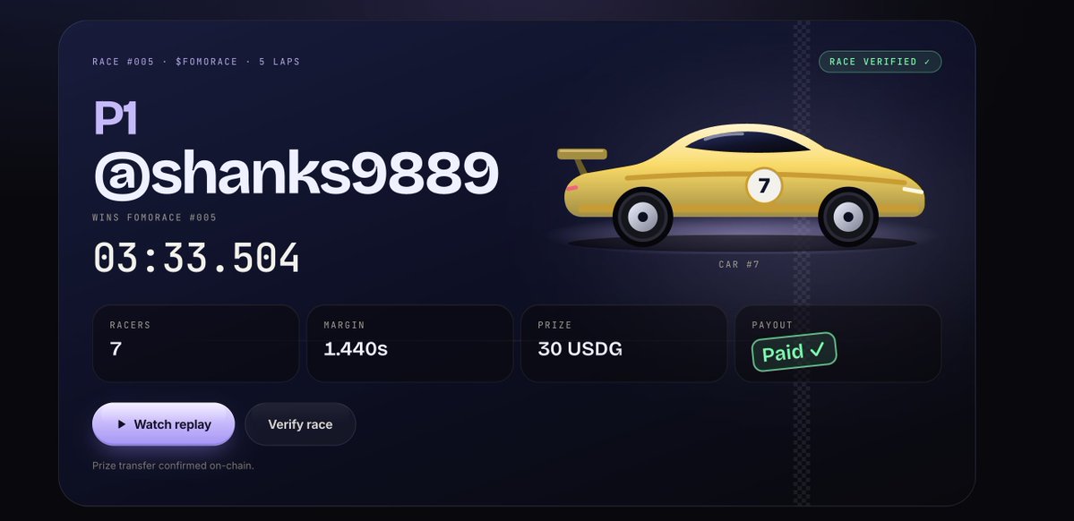 playfomorace's tweet photo. Winner has been paid out! https://t.co/1AzLIdZCGh