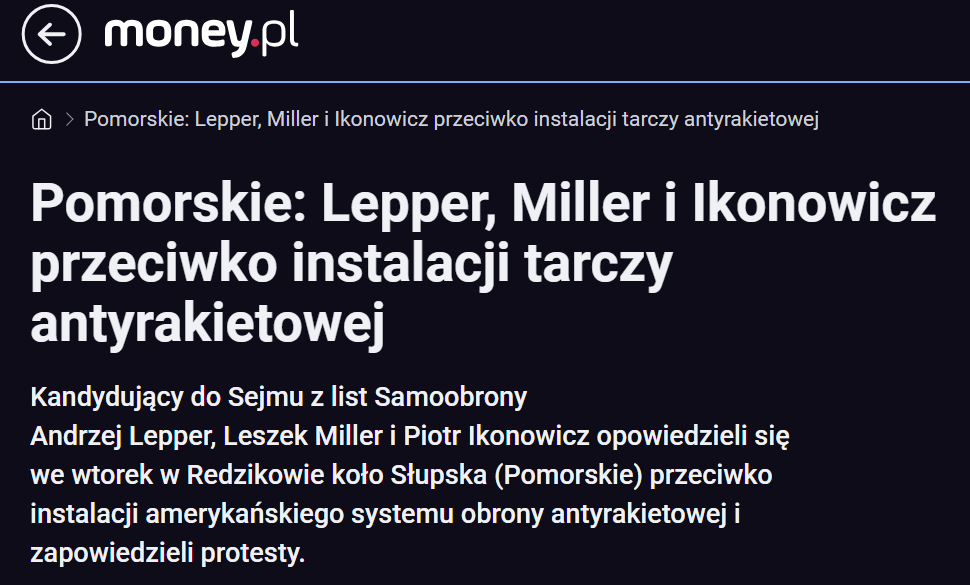 SynPlebana's tweet photo. @GrzegorzJanko12 @LeszekMiller Rozpowszechniasz ruską propagandę, a potem na antenie Polsatu będziesz wygadywał bzdury z pisowcami, że np. Tusk nie chciał tarczy antyrakietowej. Patafian. https://t.co/0c2nJSfCTR