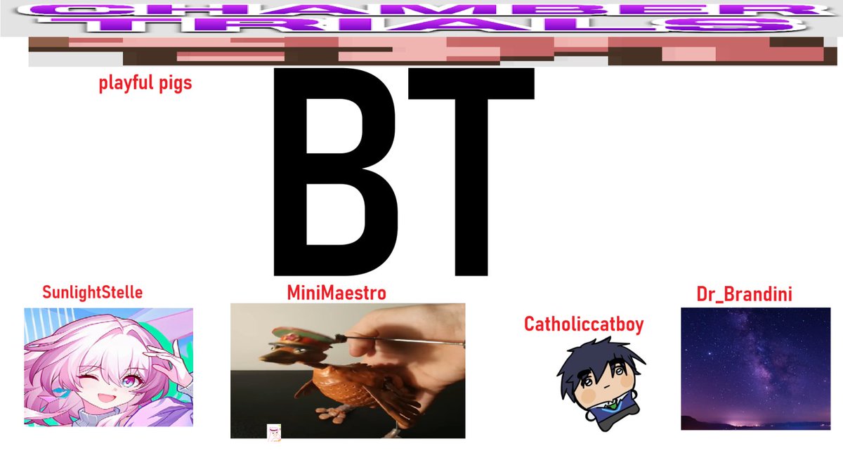 CursedArrow_'s tweet photo. The Playful Pigs!

@SunlightStelle 
MiniMaestro
Catholiccatboy
@BrandiniDr 

Watch them tomorrow, October 4th at 3 PM EST! https://t.co/ByIsn2wkUM