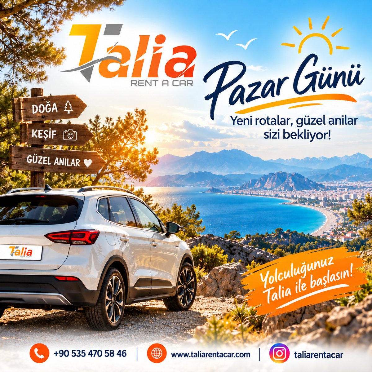 taliarentacar's tweet photo. "Yeni rotalar, güzel anılar... 🛣️✨📸"
🎯Holiday Starts Here
🎖Experienced, Reliable, Best Price
📱 +90 532 560 88 49
📱 +90 535 470 58 46
@taliarentacar
#nature #tatil #travel #seyahat #carhire #rentacar #carrental #antalya #alanya #Germans #france #poland #spain #kemer https://t.co/3i3cXD9ShI
