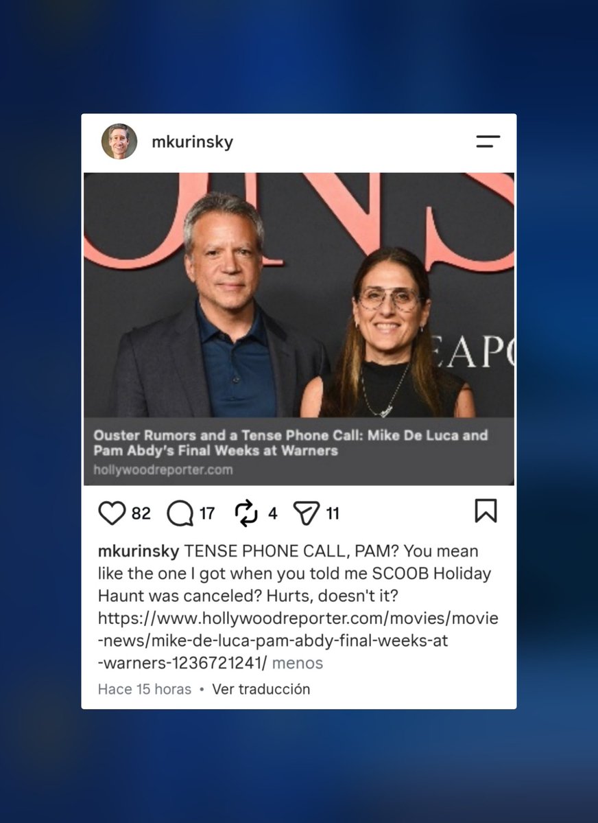 CartoonsOTMoon's tweet photo. El codirector de SCOOB! HOLIDAY HAUNT se burló del despido de los jefes de cine de Warner:

​💬 «¿Una llamada tensa, Pam? Así como la que recibí cuando dijiste que mi película fue cancelada. ¿Duele, verdad?». https://t.co/6TU1Pdmg9Q