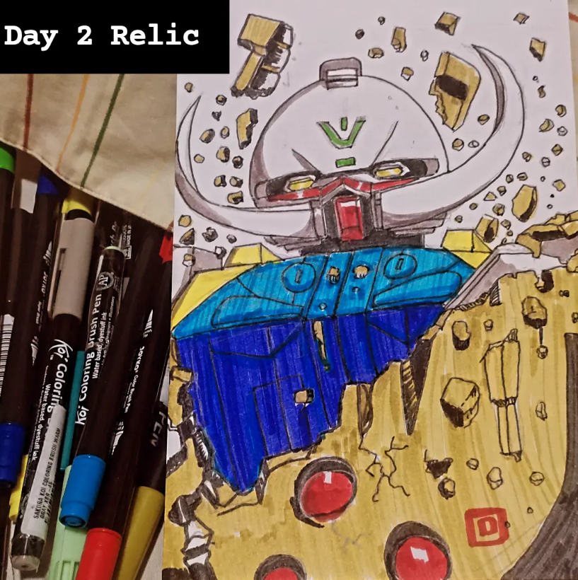Diontorahono's tweet photo. Day 2 Relic
Technically, Turn A (White Doll) is a relic... And it's actually ink.... Colorful ink....
#inktober2026 #inktoberrelic #turnagundam #gundam https://t.co/zcv8pAFHZS