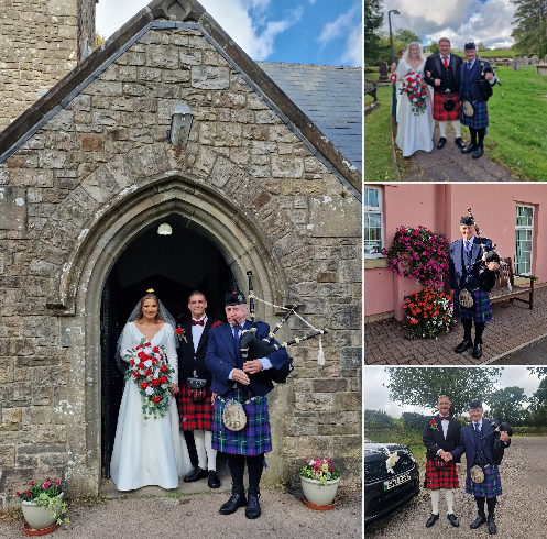 BagpiperInWales's tweet photo. Wedding #Bagpipes 2day 4 Evan & Rhiannon @ St. Mary's #NewInn #Cwmbran then #GreenMeadowGC :-)
As guests arrived, I played tunes & "Bridal March" as the Bridal Party arrived. I led from the church to "Calon Lan". At GreenMeadows, I played for arriving guests. Congratulations https://t.co/mm1YNwbsSC