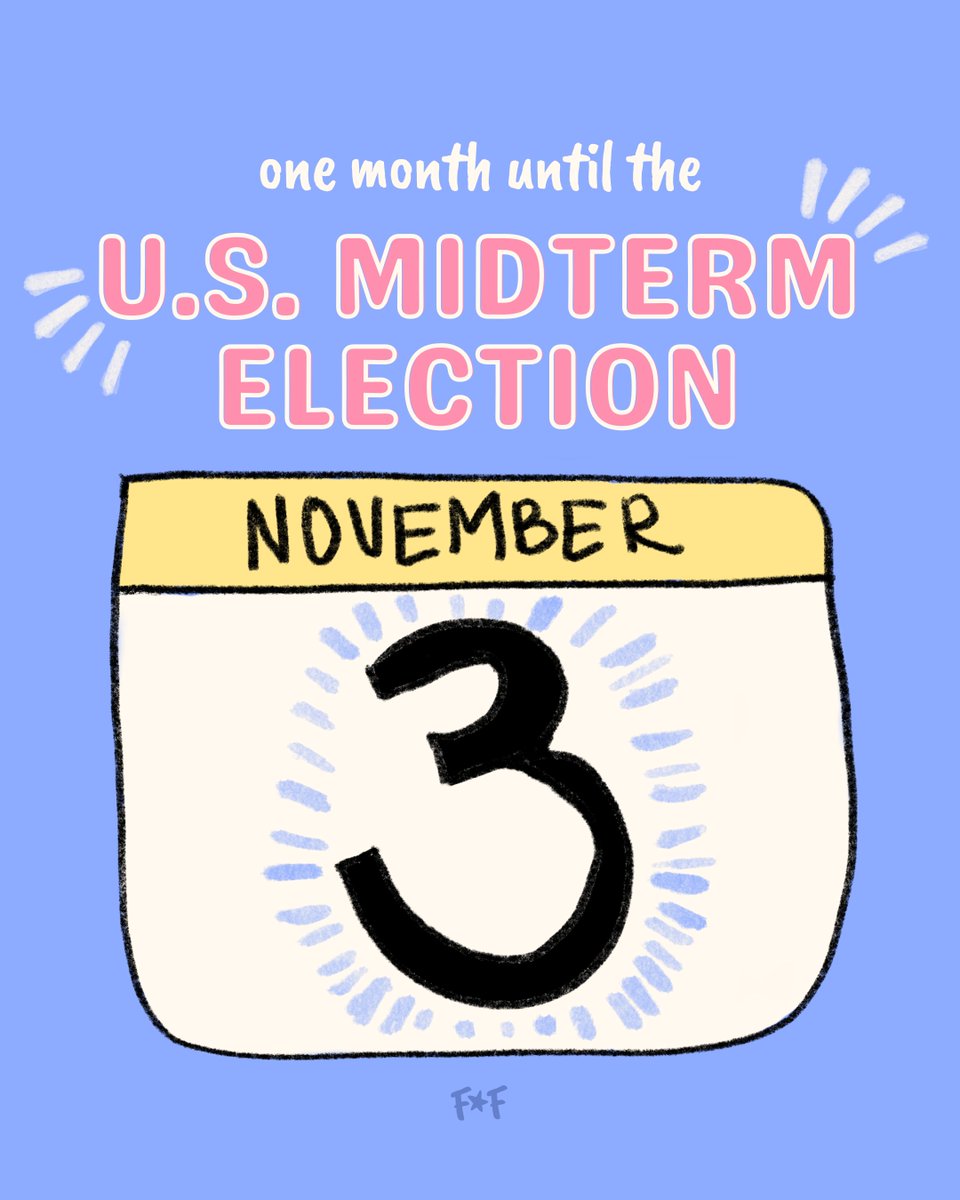 FansofFansCo's tweet photo. U.S. FANS: we are one month away from the midterm election. from tight senate races to neck-and-neck local campaigns, it is more important than ever to cast your vote for what you believe in.

begin researching candidates. check your voter registration. get ready for november 3. https://t.co/q6wZBWnX4p