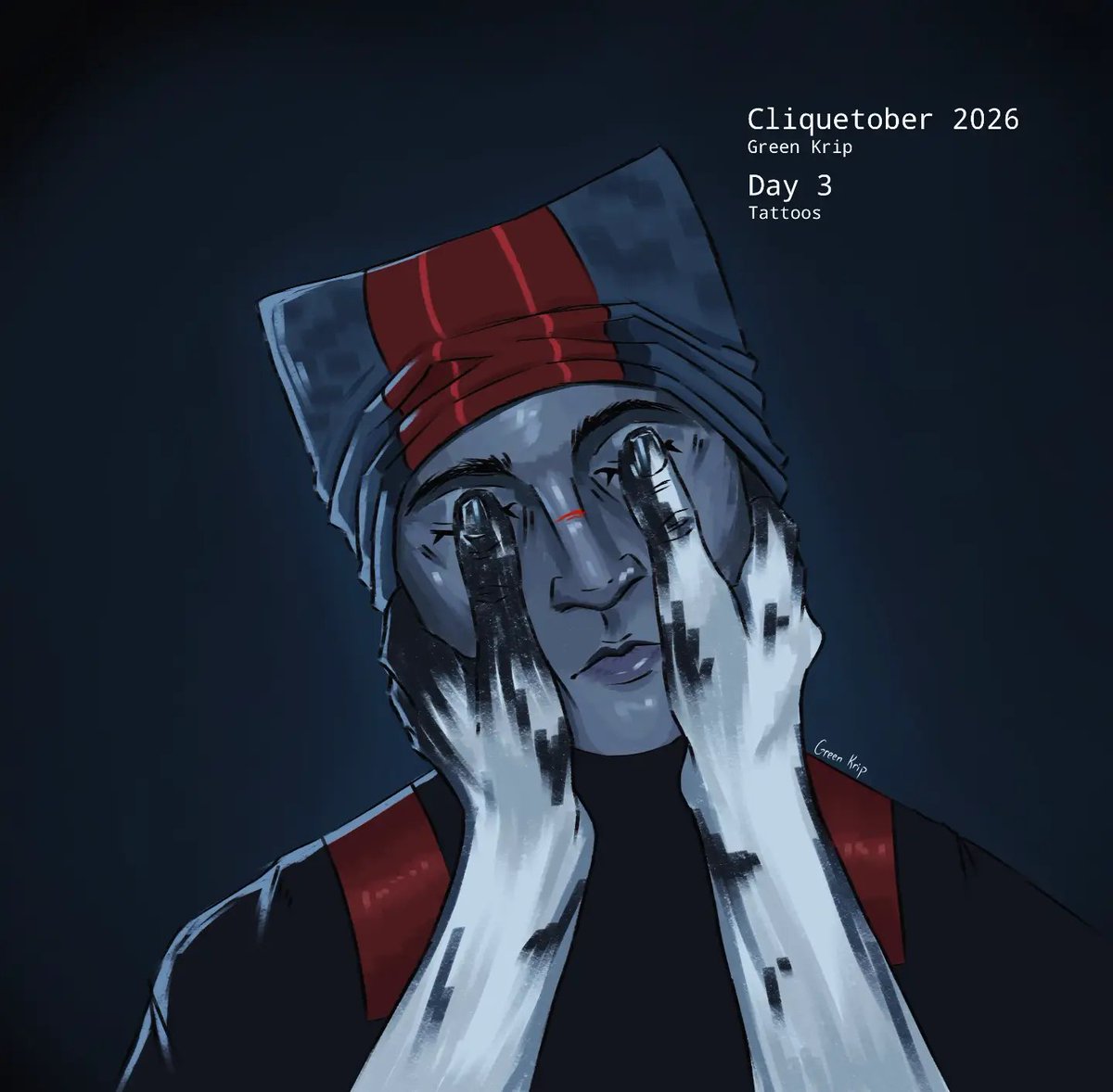 Green_Krip's tweet photo. Lazy #cliquetober2026 art. Day 3 – tattoos @twentyonepilots
#twentyonepilots #art #clancy https://t.co/zZAqPnV0er