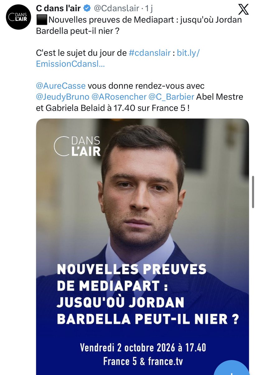 DestinationTele's tweet photo. "C dans l’Air" est produit par Matthieu Pigasse et Xavier Niel

Non seulement ils se servent du service public pour matraquer le RN depuis 3 jours, mais en + France TV leur verse… 120M€ par an

Rigolez pas, c’est avec votre pognon ! https://t.co/DOdzSkQxzJ