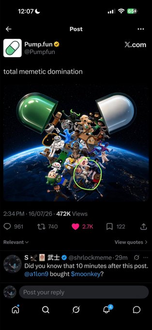 MoonkeyIntern6's tweet photo. @mikasasolslayer Bro this is the DREAAM $Moonkey  🌕🔑 https://t.co/DFbwz0yppu