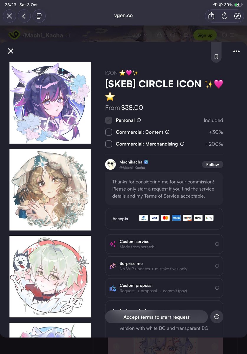 Machi_Kacha's tweet photo. ART RAFFLE! 🐱 Vgen verified and new Vgen cms type open 🩷✨️
Prize: CIRCLE ICON for 2 winners 🌟✨️🩷

How to join: 
🐱 Follow my Vgen or X
🐱 RT this post
✨️ Drop your character ₍^. .^₎⟆

Ends in 72h

⋆⭒˚.⋆ #artraffle #giveaway #commissionㅤ ✮⋆˙ https://t.co/wXpRz8Nwfn