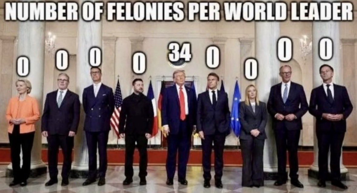 VotesBlue2's tweet photo. @WhiteHouse The 34 count convicted felon. https://t.co/cUriO1kGxr