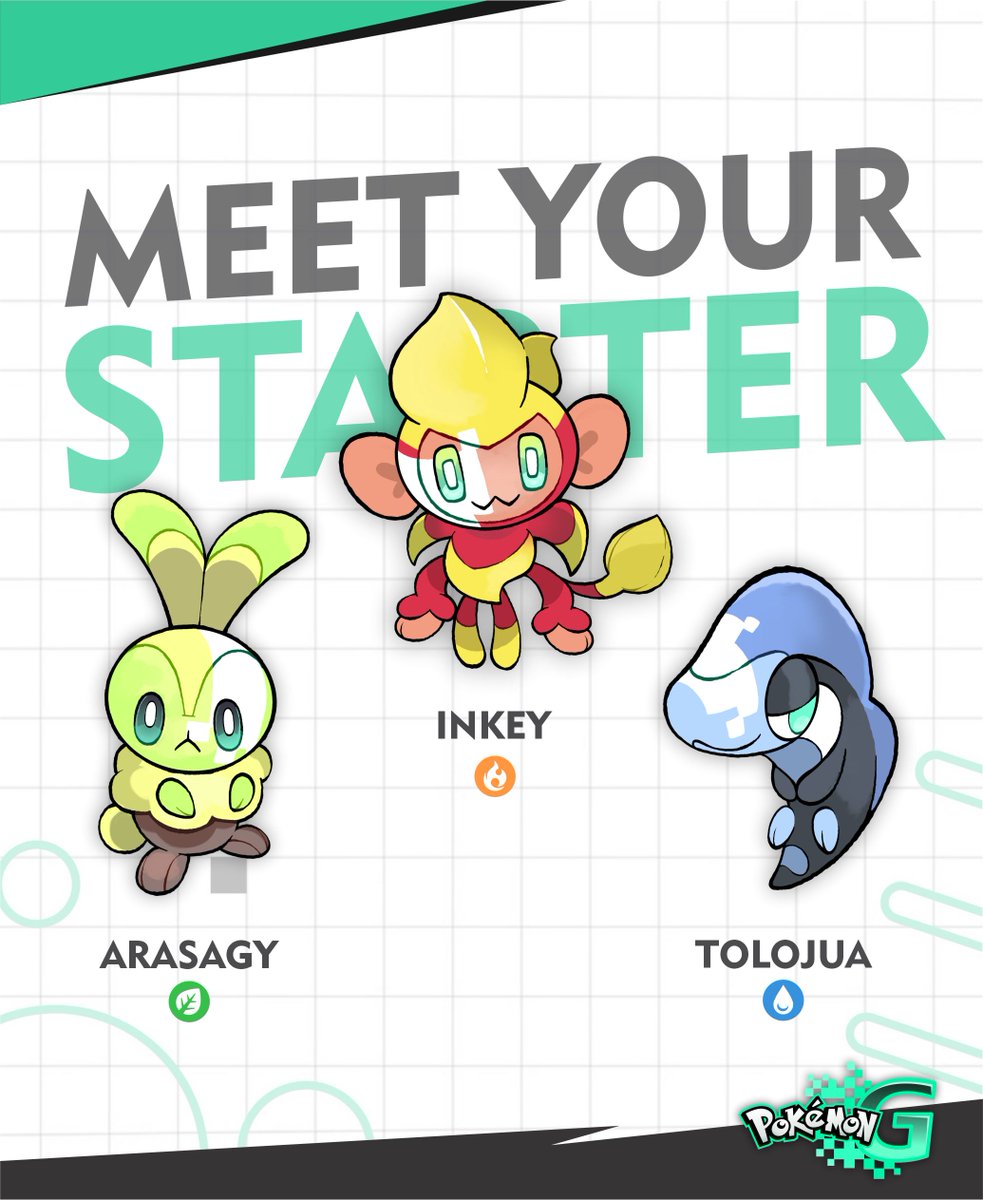 diertagnan's tweet photo. Today marks the beginning of your journey in the Unowpia region. So introduce you: 
- ARASAGY 🐰 🌱
- INKEY 🐵🔥
- TOLOJUA  🦎💧
Who will you choose ?
 ------  
#pokemon #pokedex #pokemonscarletandviolet #art #pokemonG #pokemonwinds #pokemonwavesandwinds #deepsightstudios https://t.co/v7ltmtDe7H