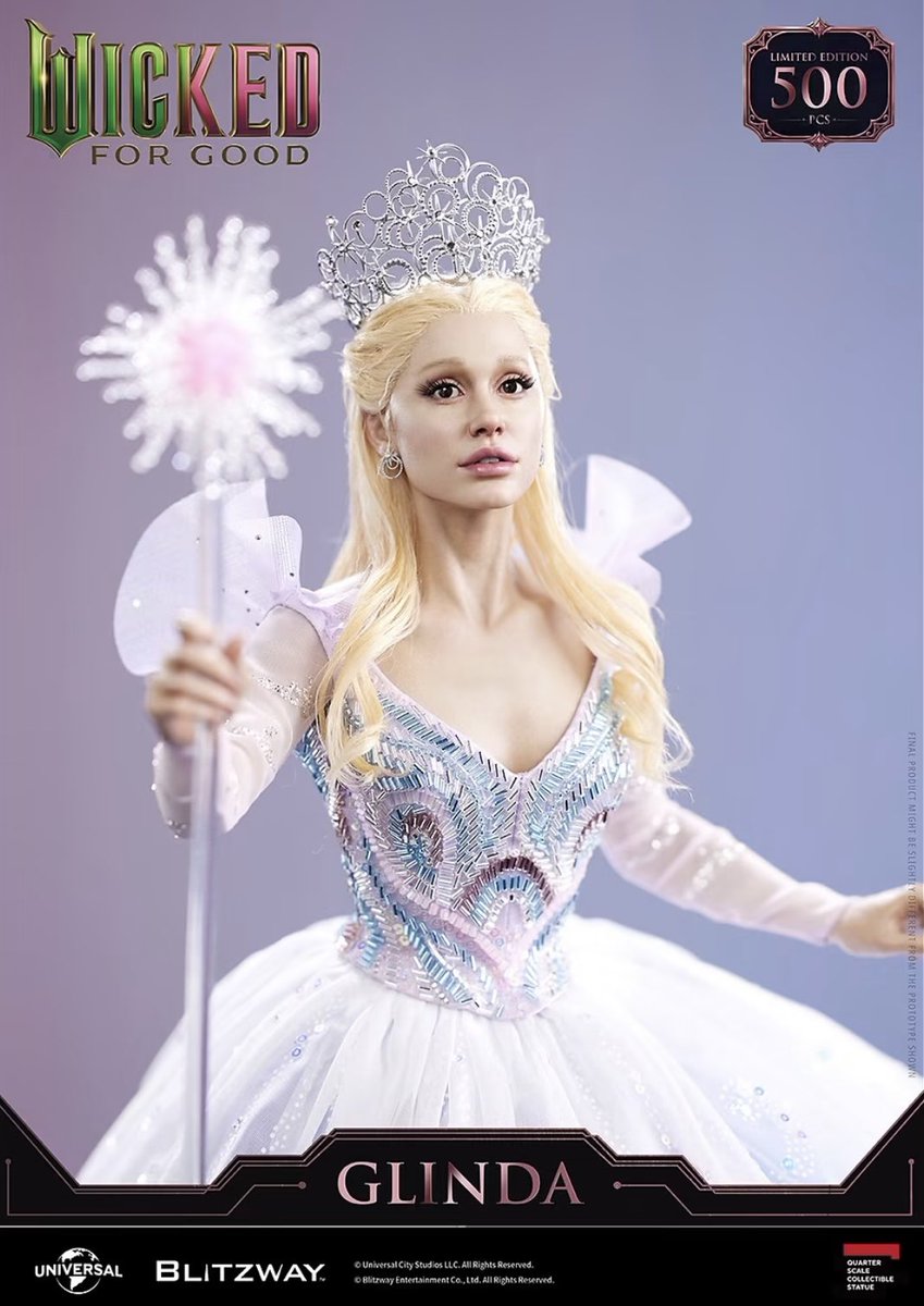 wicked_updates's tweet photo. Blitzway has announced a Limited Edition Glinda 1/4 Scale Statue. 

Only 500 will be available worldwide, with a retail price of $1,099 USD https://t.co/B5JHITYVch