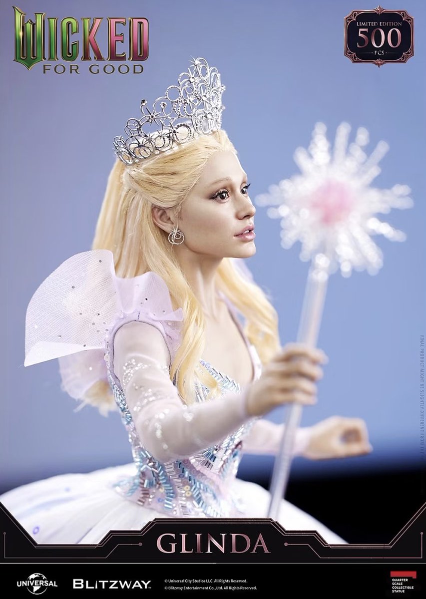 wicked_updates's tweet photo. Blitzway has announced a Limited Edition Glinda 1/4 Scale Statue. 

Only 500 will be available worldwide, with a retail price of $1,099 USD https://t.co/B5JHITYVch