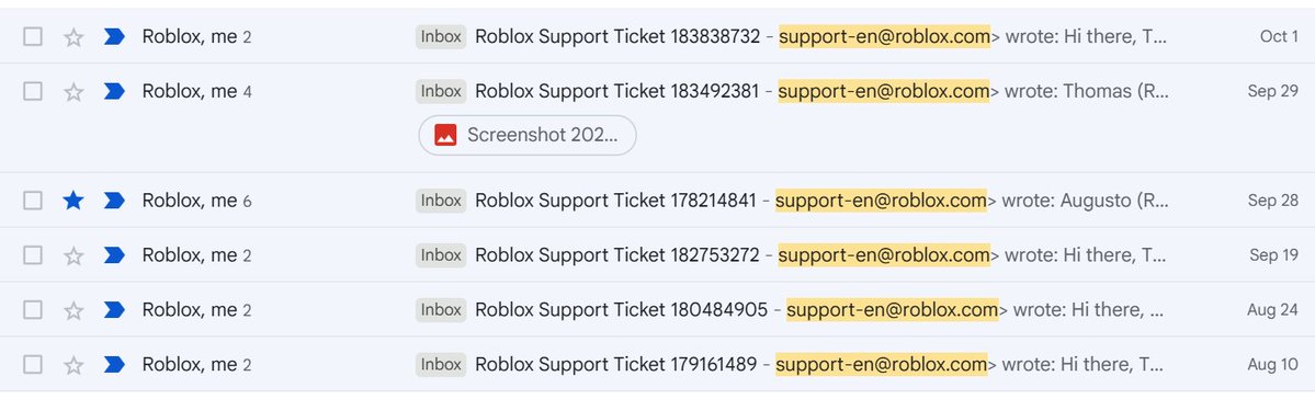 OnlyMochasAlt's tweet photo. I have been making appeals ever since I've gotten banned (67 days banned). I'm very frustrated since I never get useful responses. Rquesting ROA now. Now that I mention wanting the chat Evidence ID's, they suddenly don't know how to respond. #Roblox @DavidBaszucki #robloxsupport https://t.co/X8pgKUJKnB