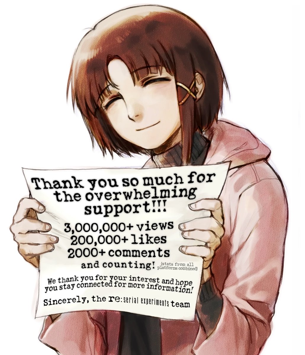 re_serialexp's tweet photo. Thank you everyone!!🤍🤍

We have lots more exciting stuff planned, so please stay tuned!!  —  (Drawing by cheezorg) https://t.co/gTrqO8MHHF