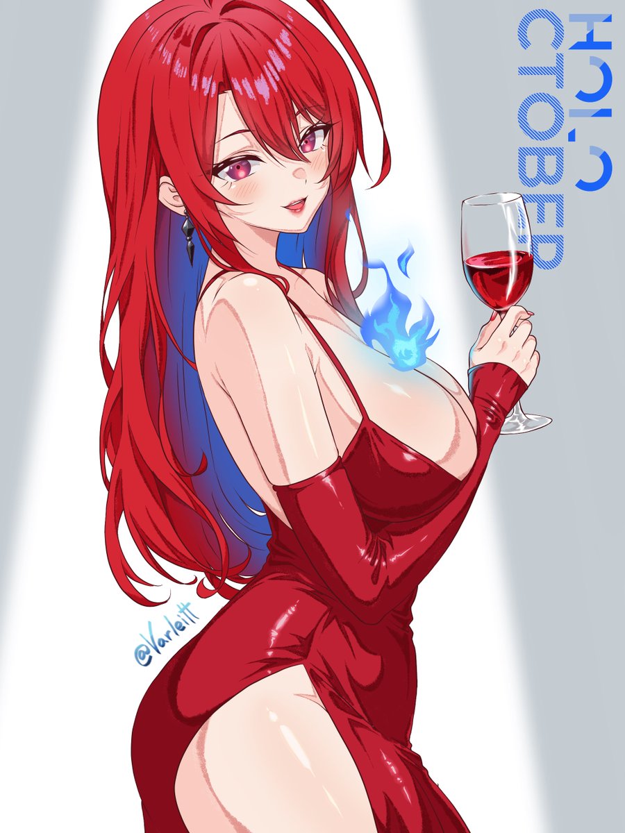 Varleitt's tweet photo. Holoctober day 3 - Dress
#BloodflameArt https://t.co/VLLQIDHvfC