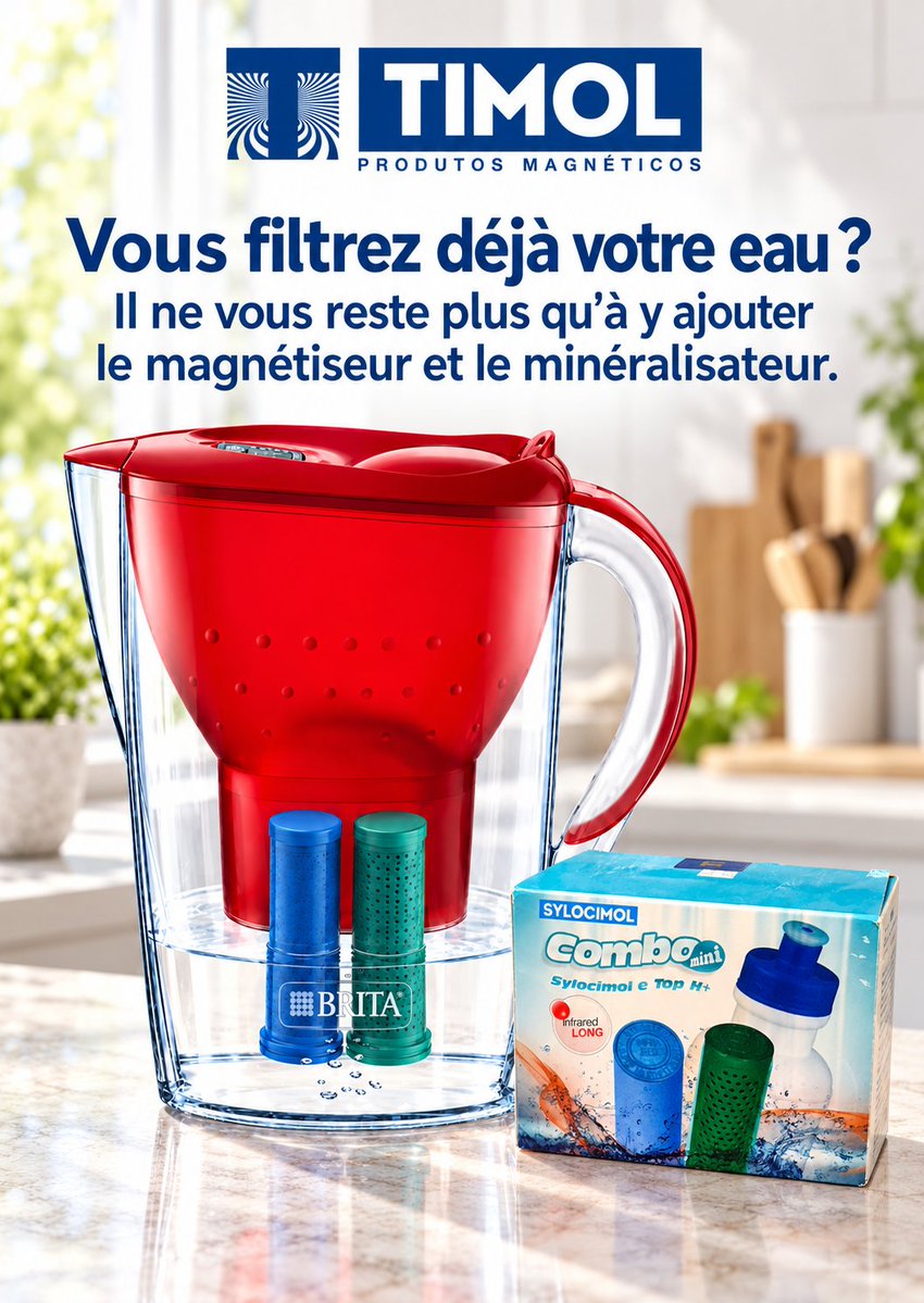 RedeNormaA's tweet photo. Vous filtrez déjà votre eau ? Faites une place au Combo Mini TIMOL dans votre quotidien ! 💧
Découvrez le magnétiseur SYLOCIMOL et le minéralisateur TOP H+. 💙💚
https://t.co/82DdFZwiTv ( Brasil )
#TIMOL #SYLOCIMOL #ComboMini #Eau #BienÊtre https://t.co/NS8eUQ3vNS