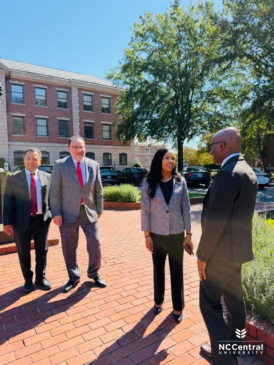 NCCU's tweet photo. #NCCUCommunityPartnerships | Chancellor Dixon and NCCU leaders welcomed Duke Health leaders to campus to discuss existing collaborations and opportunities to strengthen partnerships in research, health education and community impact.

#WeAreNCCU | @EagleInChief13 @DukeHealth https://t.co/aJ0NYXdCSP