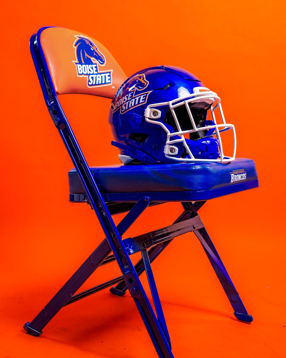 BroncoSportsFB's tweet photo. Another look at today's helmet 🔵

#BleedBlue | #BuiltDifferent https://t.co/DK2xdBY9G9
