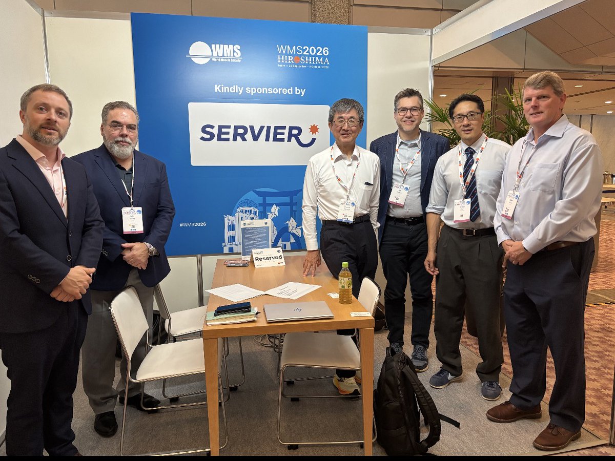 Servier's tweet photo. 🌏 First time at #WMS2026 in Hiroshima! More than a congress presence, it marks another step in our commitment to the rare neurology community. 
At Servier, the acquisition of @EdgewiseTx 's Muscular Dystrophy Business strengthens our commitment to rare neurological disorders and advancing innovation for people living with Duchenne and Becker muscular dystrophies.
🔗 https://t.co/OWoTI2O7Ql
#WMS2026 #neurology #WeAreServier #MovedByYou