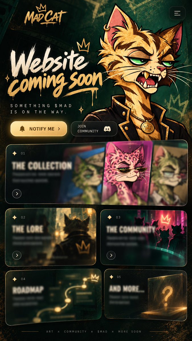 MadCatOnCro's tweet photo. Something this $MAD deserves its own website. Coming soon. 👀 https://t.co/w1gWKz33du