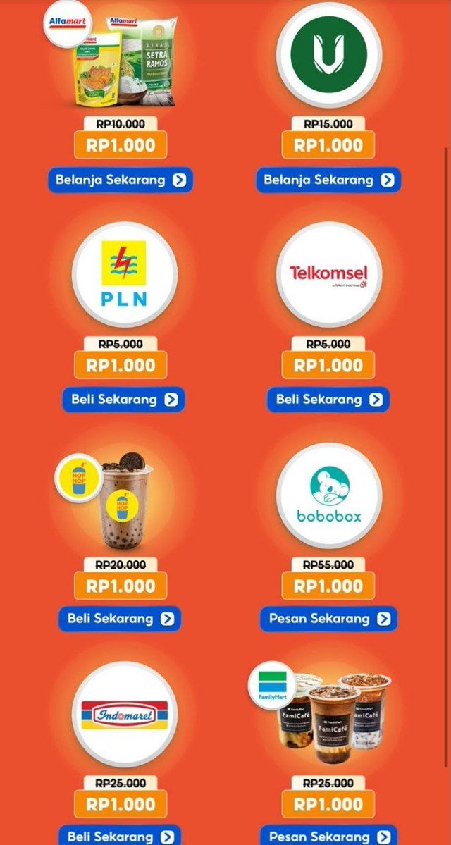 kimmyexp's tweet photo. Flashsale Voucher Deals ⏱️00:00

⚠️sekarang yg 1RB ON cuma tiap jam 00:00

1️⃣warnya masuk ke link itu (stay di halaman itu)
2️⃣pas jamnya teng klik nominal 10RB (yg alfa) nnti berubah jd rp 1, klo abis ganti 1RB dst

Alfamart 10RB bayar Rp1/1RB
https://t.co/gg5hrzAjfQ

HopHop voc 20RB bayar 1RB
https://t.co/EEHgh10gAG

UV 10RB bayar 1RB
https://t.co/HjJJHCS1sG

Indomaret 25rb bayar 1rb
https://t.co/WNNEJ5c4jv