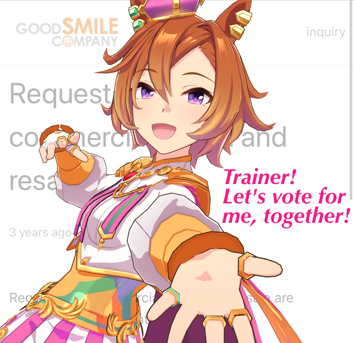 rynrynsignals's tweet photo. OPETWT!!! the goodsmile figure request form is out again. You'll need to use your browser translation.

Mark "New product" and "Scale Figure"

For the name of the work, write in ウマ娘 プリティーダービー

For the character, write in テイエムオペラオー

https://t.co/Zo9J7ygoij https://t.co/z1cNt1ctQJ