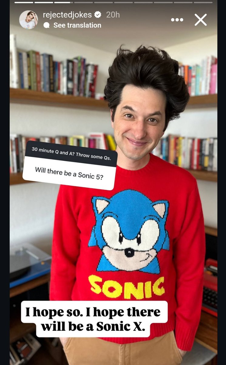 fuzeryy1205's tweet photo. Ben Schwartz (Sonic) when asked if there will be a #SonicMovie5:

"I hope so. I hope there will be a Sonic X."

via https://t.co/U9xBABIxdO

#SonicMovie4 #Sonic4 https://t.co/VwDgnie7Kj