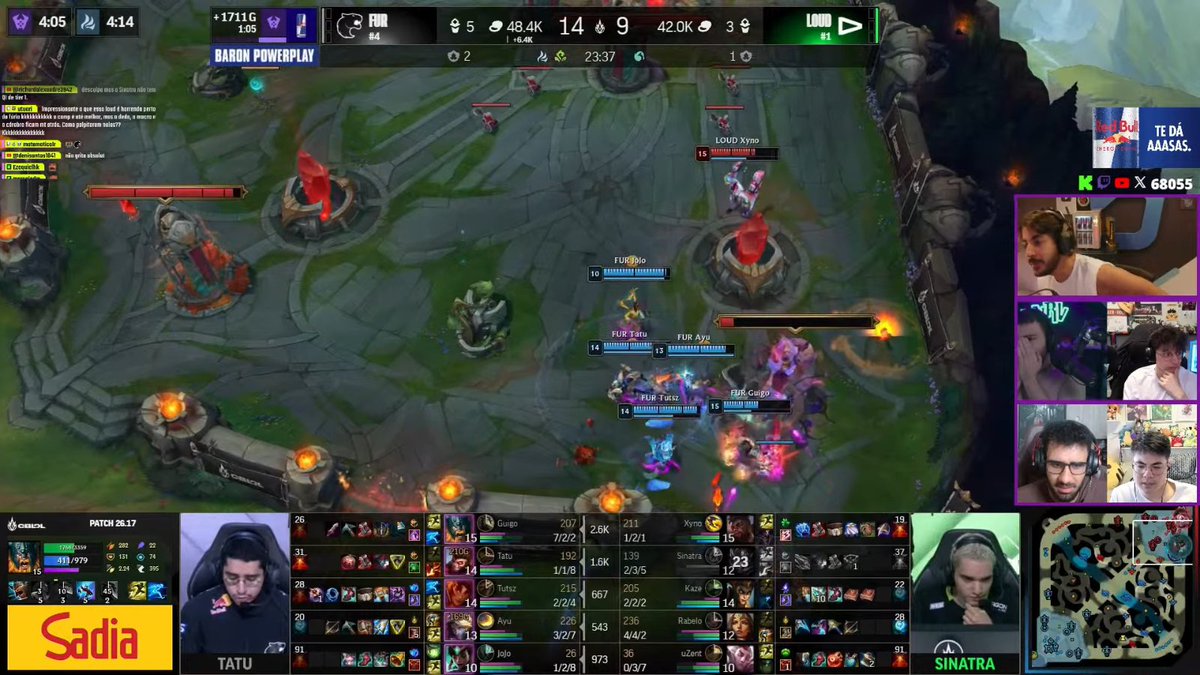 Loud_Seslee's tweet photo. pegamos comp late game para ficar forçando play e tomar um stomp de macro kkkkkkkkkkk https://t.co/28cjjb3uEo