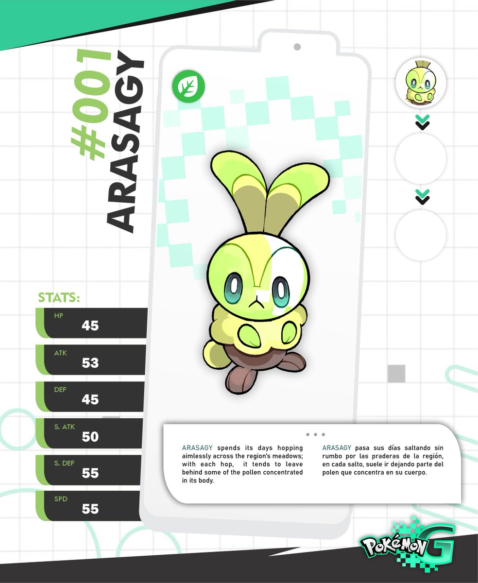 diertagnan's tweet photo. Introducing : 
- ARASAGY 🐰🌱
It is based on the Grass-type starter created by the great artist
@mimikyu92856918
---------  
#fakemon #pokemon #pokedex #pokemonscarletandviolet #pokemonart #art #pokemonG #pokemonwinds #pokemonwavesandwinds #pokemonwaves #deepsightstudios https://t.co/AncAiGuw2M