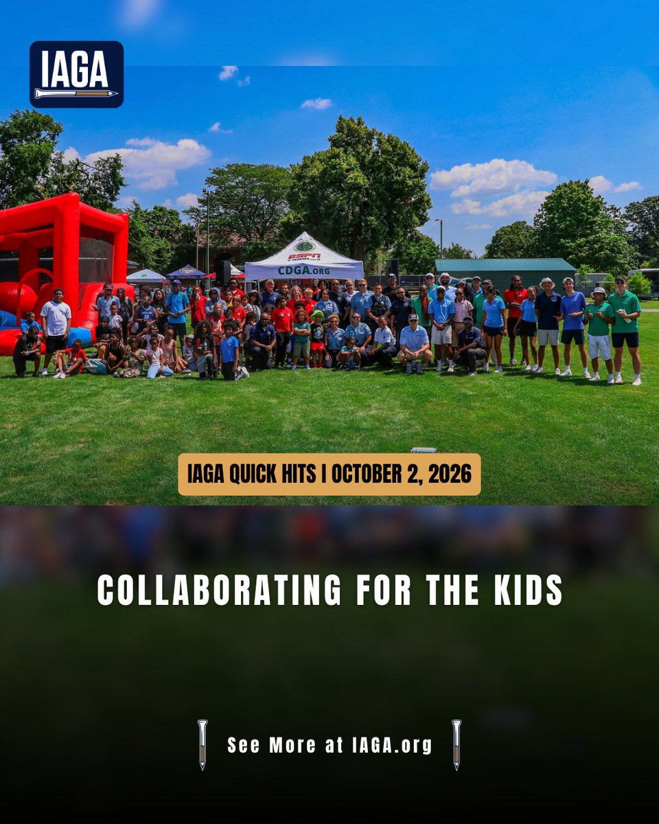 IAGA_Golf's tweet photo. Around the golf community in this week’s Quick Hits ⛳️

A new home for the @SCGA1929, growing the game in Chicago (@CDGAGolf), celebrating the volunteers behind AZ GOLF, and going 100 holes for Youth on Course Maryland (@msgagolf).

Catch up on the latest from IAGA member associations.