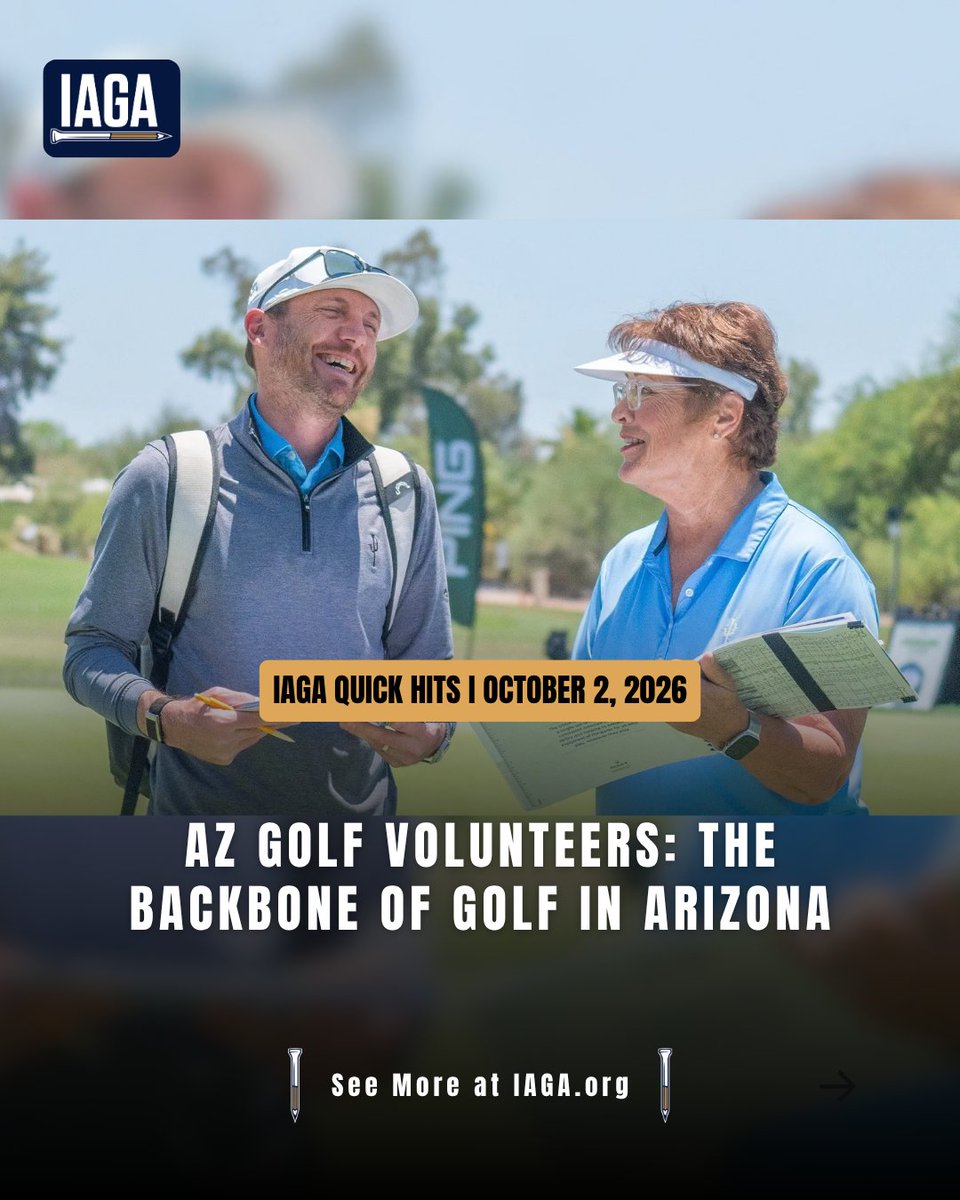 IAGA_Golf's tweet photo. Around the golf community in this week’s Quick Hits ⛳️

A new home for the @SCGA1929, growing the game in Chicago (@CDGAGolf), celebrating the volunteers behind AZ GOLF, and going 100 holes for Youth on Course Maryland (@msgagolf).

Catch up on the latest from IAGA member associations.