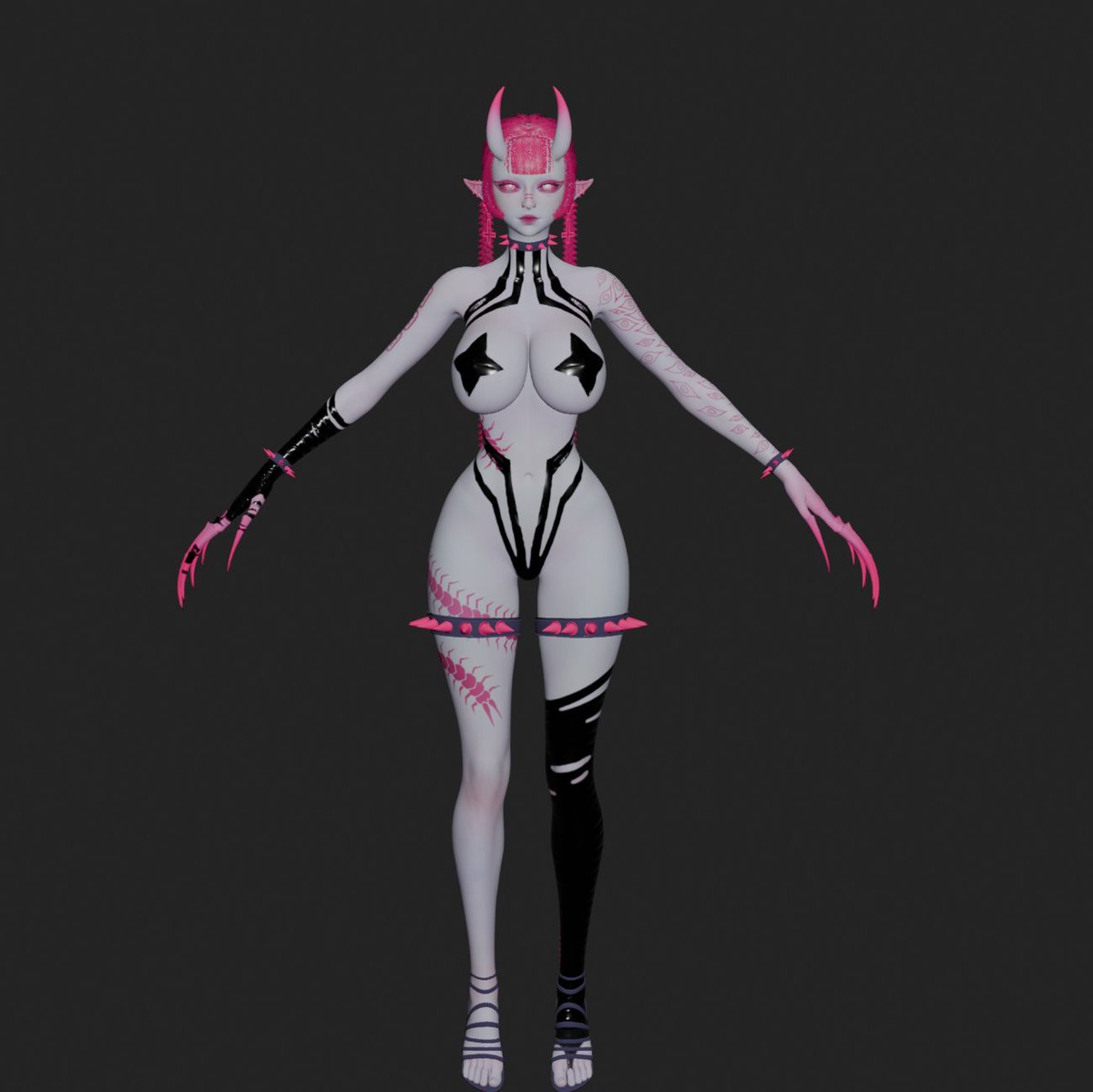 Cabot3d's tweet photo. After seeing @gifdoozer's awesome animations with her, I ripped Roku from the game GON: God of Nothing and put her on Smutbase with a basic ARP controller setup.

https://t.co/Qlx7iVUXmn https://t.co/Ke1GEXiww5