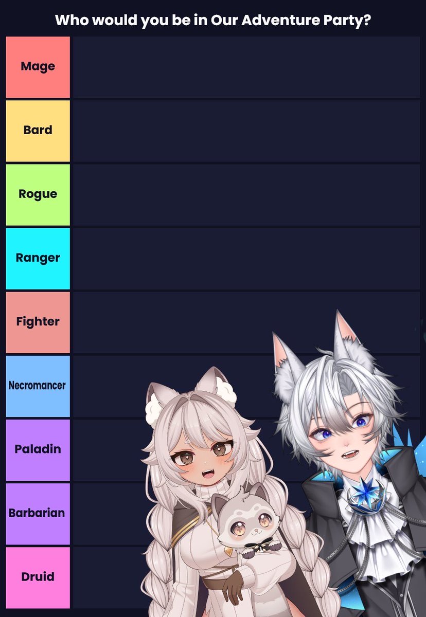 mochiii_momo's tweet photo. RANKING YOUR DESIGNS ON WHO WE THINK YOU WOULD BE IN AN ADVENTURE PARTY!?!?! 

this coming Friday, October 9th me and @CCernos will be ranking designs based on who we think you would be in our adventure party!

Drop your Design and a little bit of your Lore💜 and come hang out with us at 5:30 pm EDT 

were I may or may not simp over everyone's designs 👀