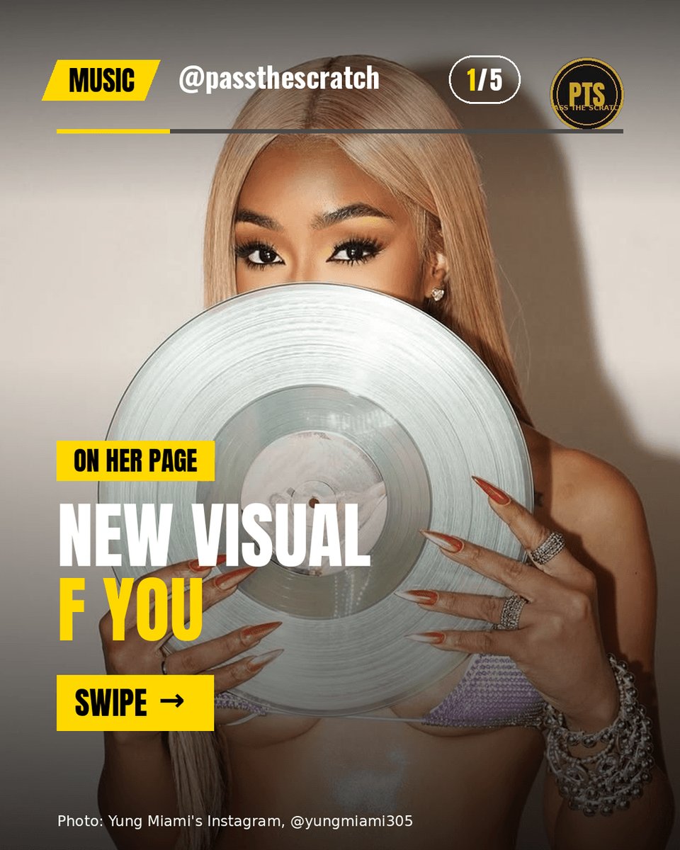 cryptonewb_e's tweet photo. Yung Miami posted a studio visual for F You. Clear vinyl, printed photos, on Instagram @yungmiami305.
Not a release date, a feature list, or a chart spot.
#YungMiami #PassTheScratch https://t.co/O1slzCMt1c
