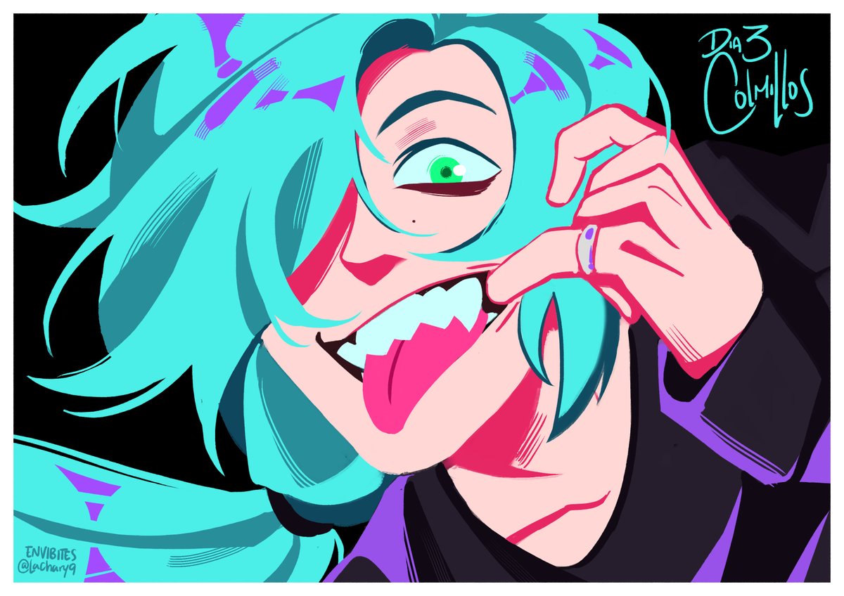 Lachary9's tweet photo. DÍA 3: ◽️COLMILLOS◽️

Experimentos con colores neon con Onnie juas juas

#fnafhstober2026 #fhs #fnafhs https://t.co/11rvqshMMQ