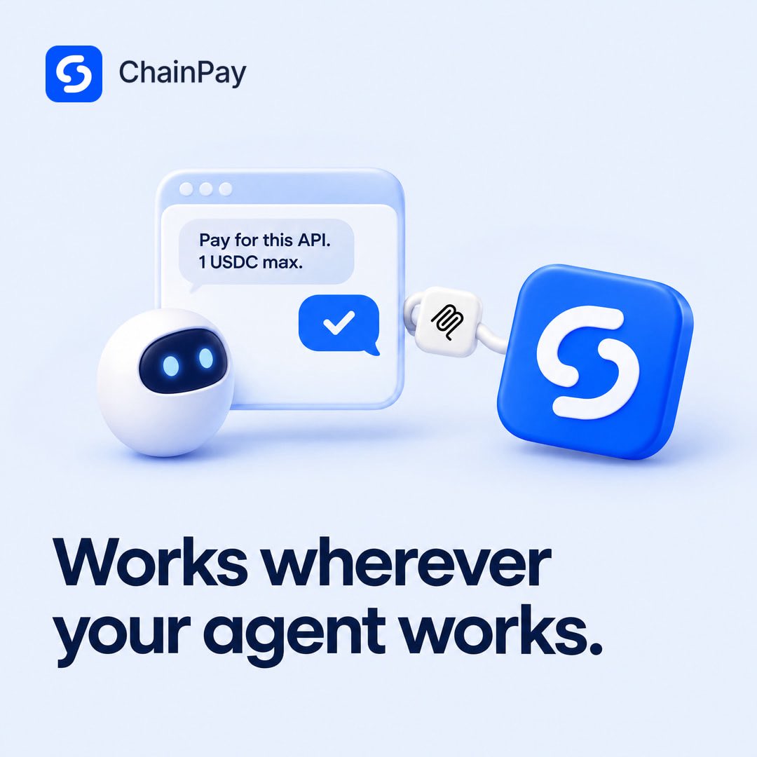 chainpay_sol's tweet photo. Your agent works everywhere. Its payments should too.

Connect ChainPay through MCP and give your agent the ability to pay wherever it works.

One connection. Agent-native payments. 🦾💸 https://t.co/CV8PKO6wXj