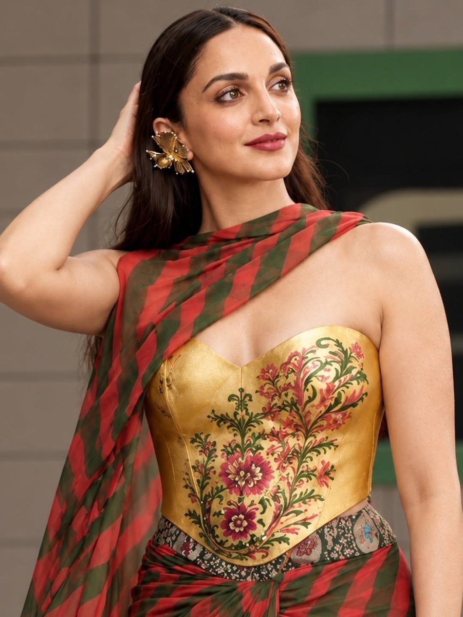GlamQueensHQ's tweet photo. ❤️💚 Kiara Advani radiating elegance in a stunning red-and-green saree! ✨
#KiaraAdvani #GlamQueens #SareeStyle #SareeLook #IndianBeauty #IndianFashion #DesiGlam #EthnicWear #SareeLove #Traditional #Glamour #Elegant #Stunning #FashionDiaries #Beauty https://t.co/zFQMkJfcgn