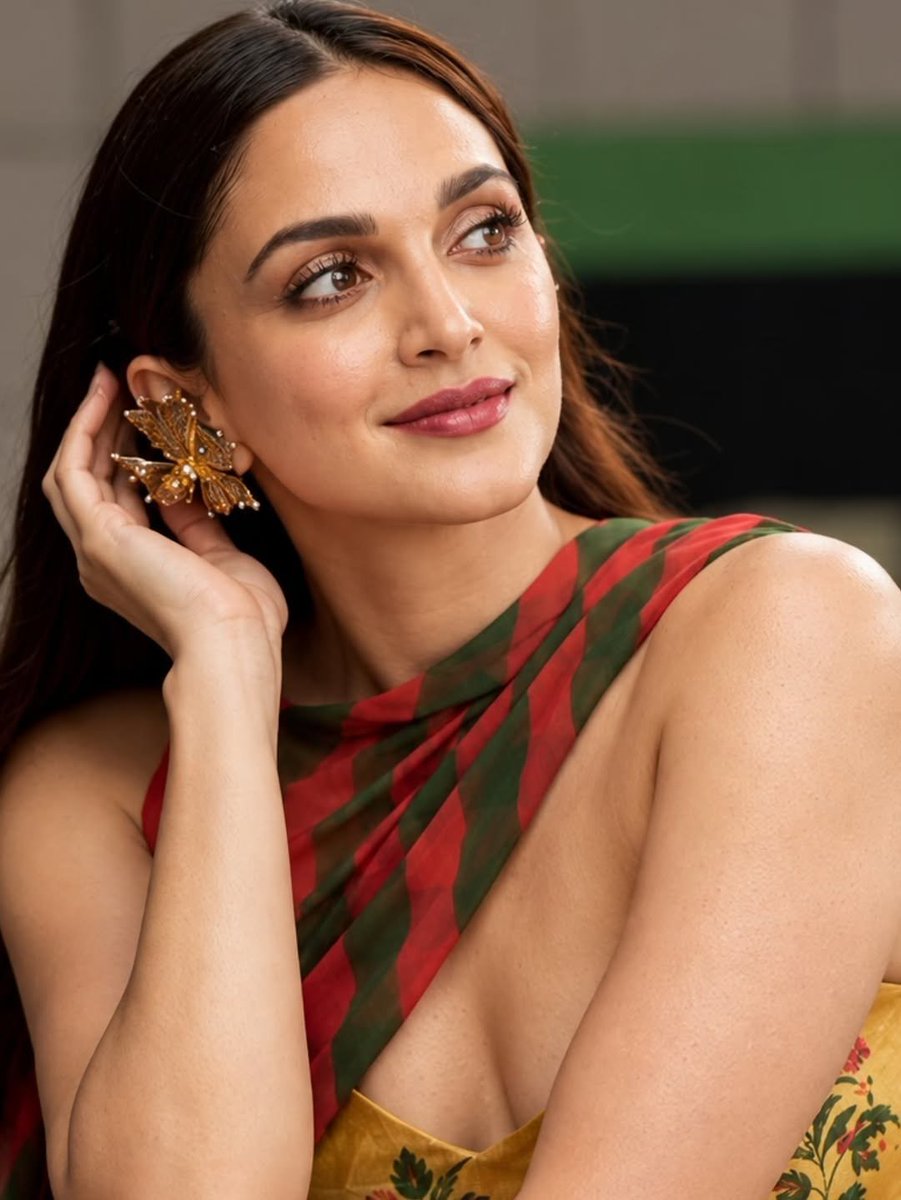 GlamQueensHQ's tweet photo. ❤️💚 Kiara Advani radiating elegance in a stunning red-and-green saree! ✨
#KiaraAdvani #GlamQueens #SareeStyle #SareeLook #IndianBeauty #IndianFashion #DesiGlam #EthnicWear #SareeLove #Traditional #Glamour #Elegant #Stunning #FashionDiaries #Beauty https://t.co/zFQMkJfcgn
